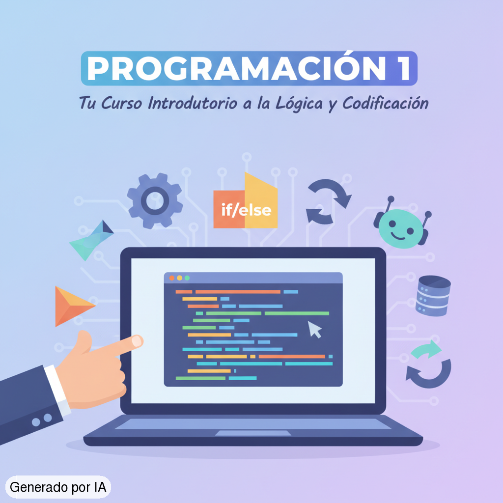 generame una imagen para mi curso de programación 1 - Generado por IA